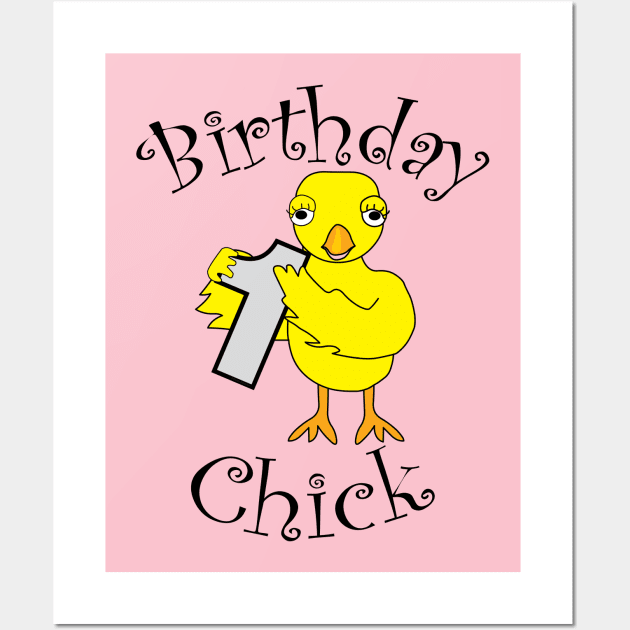 1st Birthday Chick Wall Art by Barthol Graphics